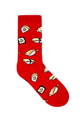 Forever21 Men Sushi Print Crew Socks