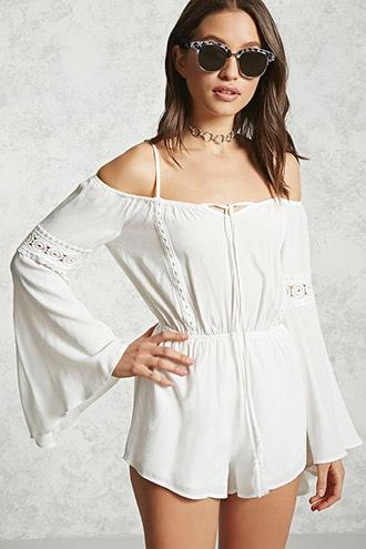Forever21 Tasseled Bell-sleeve Romper