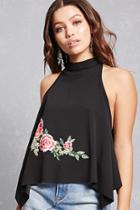 Forever21 Trapeze Floral Halter Top