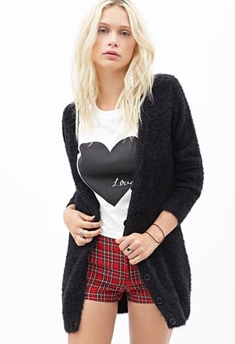 Forever21 Button-down Fuzzy Cardigan