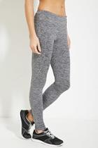 Forever21 Women's  Charcoal Active Heathered Yoga Leggings