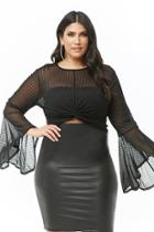 Forever21 Plus Size Shadow-striped Twisted Top