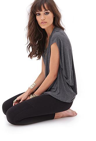 Forever21 Ribbed Jodhpur Leggings Black Medium