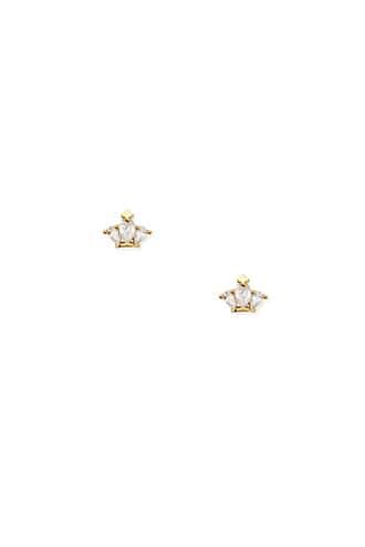 Forever21 Faux Gem Crown Stud Earrings