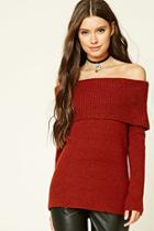 Forever21 Women's  Off-the-shoulder Sweater