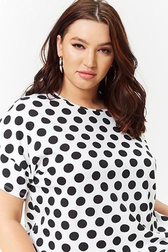 Forever21 Plus Size Polka Dot Tee