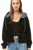 Forever21 Hooded Corduroy Jacket