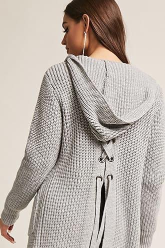 Forever21 Free Generation Lace-up Hooded Cardigan