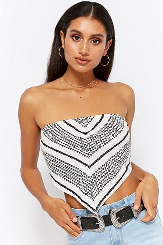 Forever21 Chevron Print Tube Top