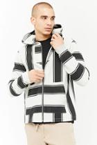 Forever21 Striped Zip-up Hoodie