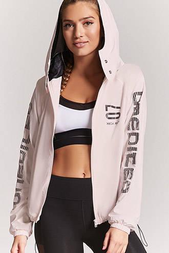 Forever21 Active Unedited Graphic Windbreaker
