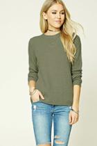 Forever21 Knit Dolman-sleeve Sweater