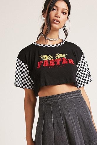 Forever21 Faster Than Light Crop Top