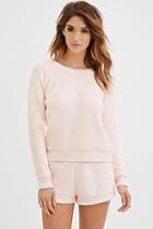Forever21 Women's  Pink Plush Pj Pullover