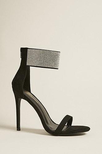 Forever21 Rhinestone Ankle-strap Heels