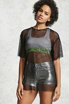 Forever21 Raw-cut Net Tee