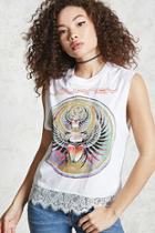 Forever21 Journey Lace Trimmed Cutoff Tee