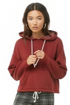 Forever21 High-low Drawstring Hoodie