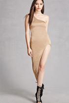 Forever21 Metallic One-shoulder Dress