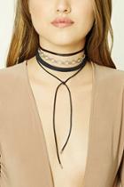 Forever21 Layered Self-tie Choker Set