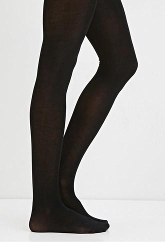 Forever21 Women's  Black Semi-sheer Tights Pack