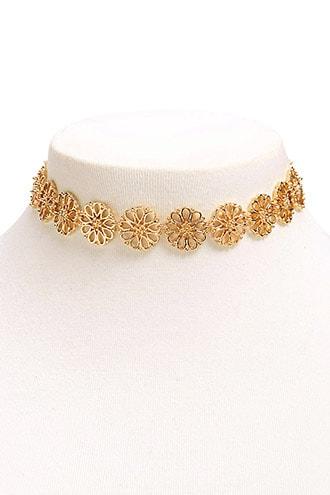 Forever21 Textured Floral Choker