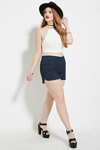 Forever21 Plus Women's  Plus Size Flat-front Shorts