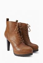 Forever21 Lug Sole Lace-up Booties