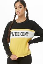 Forever21 Weekend Colorblock Graphic Tee