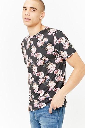 Forever21 Super Massive Floral Jersey Tee