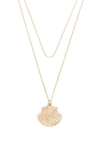 Forever21 Layered Seashell Pendant Necklace
