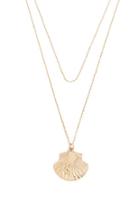 Forever21 Layered Seashell Pendant Necklace
