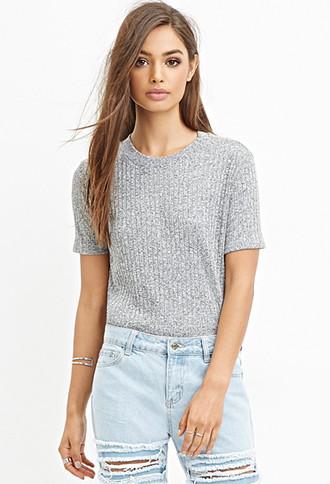 Forever21 Ribbed Knit Tee