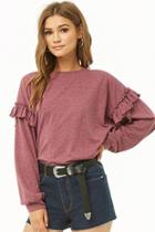 Forever21 Oversized Ruffle-trim Top