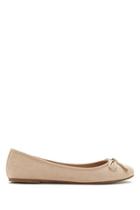 Forever21 Women's  Taupe Faux Suede Ballet Flats