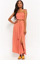 Forever21 Smocked Tube Top & Wide-leg Pants Set