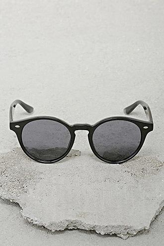 21 Men Men Glossy Round Sunglasses