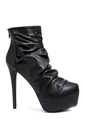 Forever21 Privileged Ruched Stiletto Booties