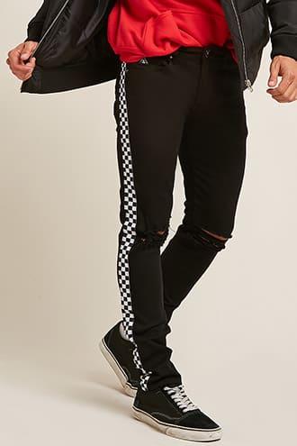 Forever21 American Stitch Checkered Skinny Jeans