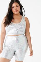 Forever21 Plus Size Holographic Biker Short