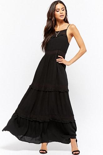 Forever21 Crochet Ruffle Maxi Dress