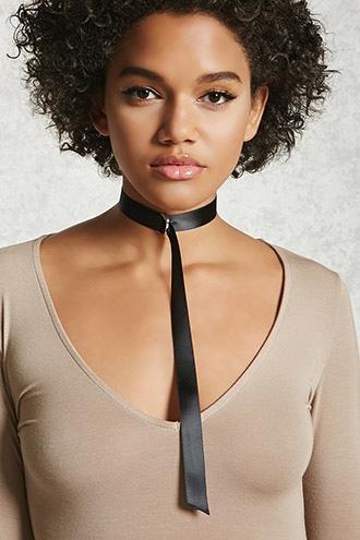 Forever21 Loop Tie Ribbon Drop Choker