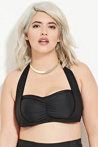 Forever21 Plus Size Bandeau Halter Bikini Top