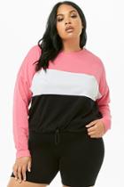 Forever21 Plus Size Long Sleeve Colorblock Top
