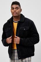 Forever21 Faux Shearling Trim Corduroy Jacket