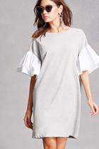 Forever21 Puff-sleeve Sweatshirt Dress