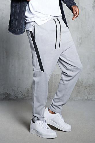 Forever21 Faux Leather Stripe Sweatpants
