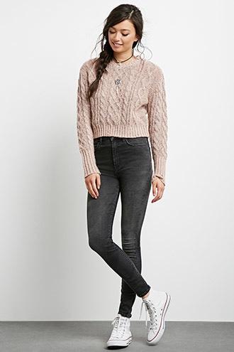 Forever21 Women's  Sculpted High-rise Skinny Jeans