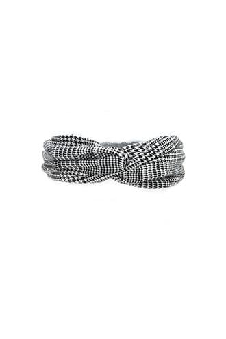 Forever21 Twist-front Houndstooth Headwrap