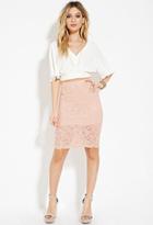 Forever21 Women's  Lace Pencil Skirt